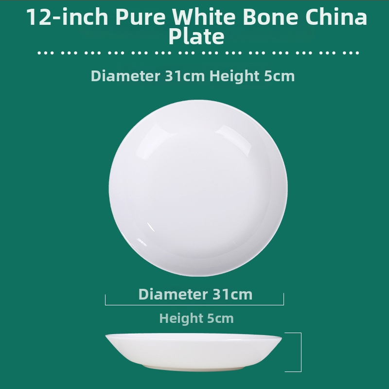 Tengjing bone china taldrik – ümmargune, mikrolaineohutu, logotüübi printimine saadaval, kohandatav, >45% luu tuhka sisaldus