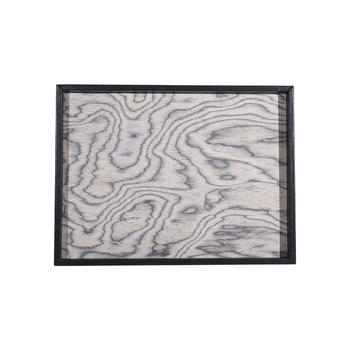 Koka aromaterapijas trauks ar ādas apmali, rokdarbs, mūsdienīgs minimālisma stils, virsma ar intarsiju, krāsots