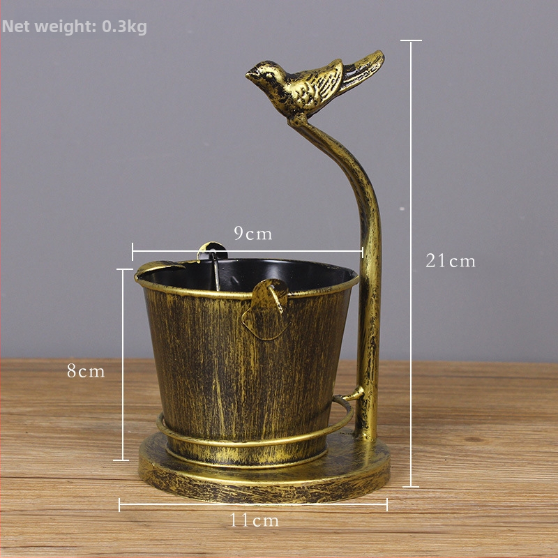 Vasból készült geometriás hamutartó retró csap dizájnnal – modern minimalist metal art bárhoz, irodába és fotózáshoz