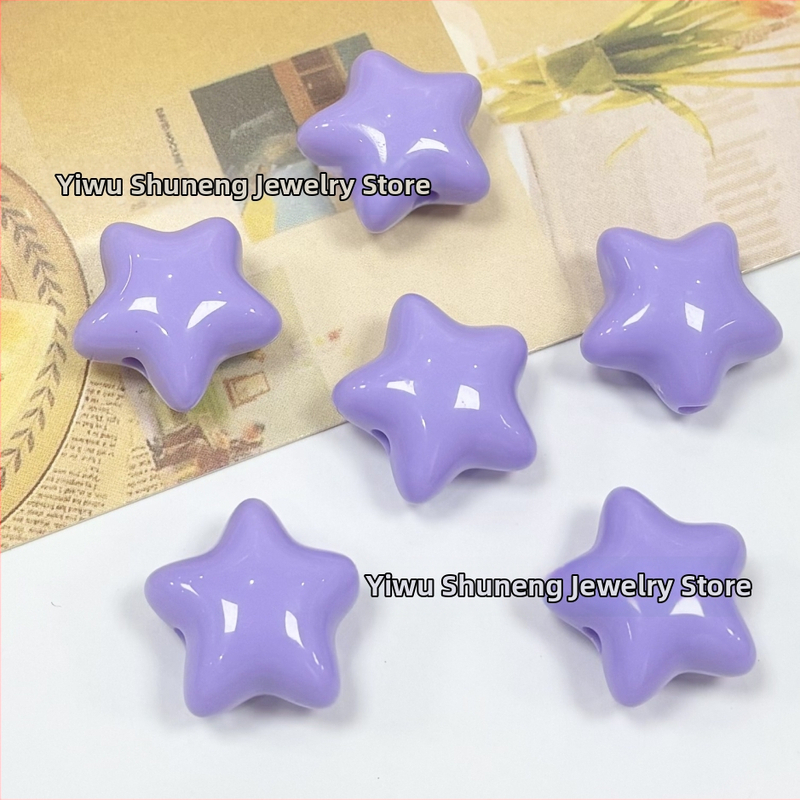 Akrilne perle u bombon bojama, petokraka zvijezda, ručno izrađene slobodne perle za dječje narukvice i dodatke za nakit