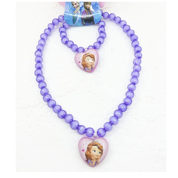 Bērnu krelles komplekts ar kristāliem: akrila auskari un kaklarota ar pieres ķēdi — bērniem, izcelsme Zhejiang, atsevišķs iepakojums, vasara 2021