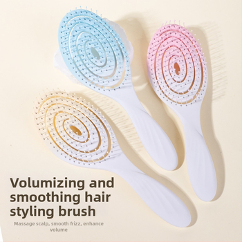 Liela izliekta matu ķemme – ABS materiāls, masāža un tīrīšana, dobs izliektas konstrukcijas dizains