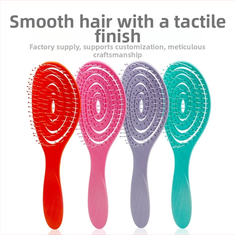 Liela izliekta matu ķemme – ABS materiāls, masāža un tīrīšana, dobs izliektas konstrukcijas dizains