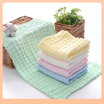 Hatrétegű géz négyzet alakú törölköző gyerekeknek, nedvszívó, logónyomtatás elérhető