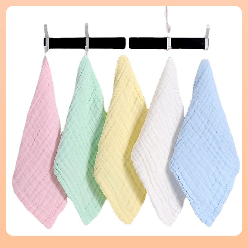 Hatrétegű géz négyzet alakú törölköző gyerekeknek, nedvszívó, logónyomtatás elérhető