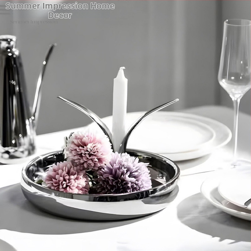 Šiuolaikinis baro dekoratyvinis rinkinys su ledų kibiru, šampano taure ir nerūdijančio plieno padėklu (Medžiaga: nerūdijantis plienas; Stilius: paprastas ir modernus; Gamyba: dalinai rankų darbas; Dovanai: gimtadienis)