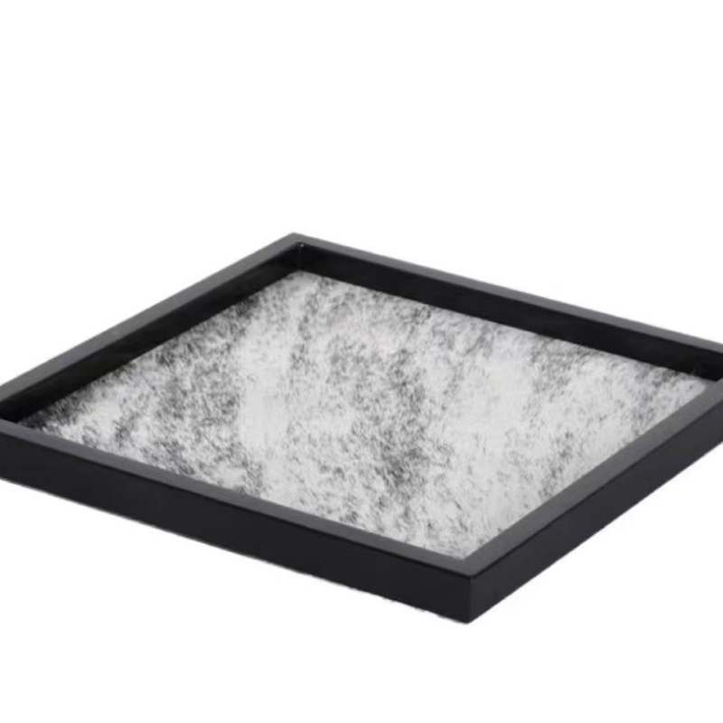 Koka galda trauciņš ar inlay — mūsdienīgs minimālisma dizains uzglabāšanai un dekorēšanai, bez pielāgošanas