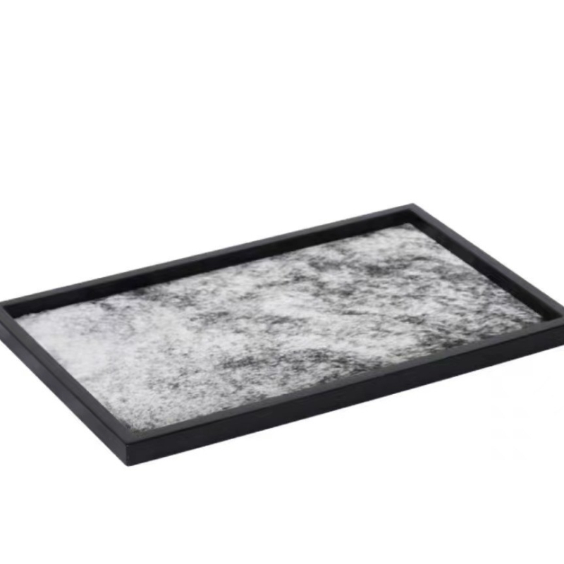 Koka galda trauciņš ar inlay — mūsdienīgs minimālisma dizains uzglabāšanai un dekorēšanai, bez pielāgošanas