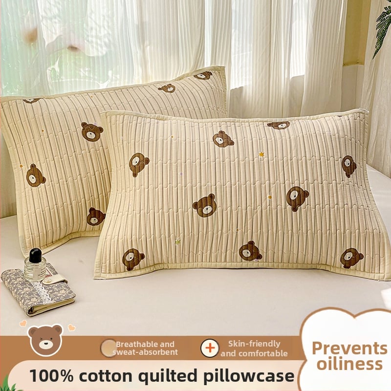 Kokvilnas spilvendrāna ar kvilētu šuvumu, vairāk nekā 95% kokvilnas, 40s audums, reaktīvā krāsošana