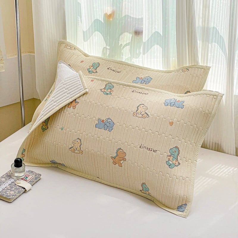 Kokvilnas spilvendrāna ar kvilētu šuvumu, vairāk nekā 95% kokvilnas, 40s audums, reaktīvā krāsošana