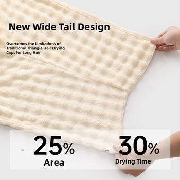 Matu žāvēšanas cepure no korāla flīša, 150d šķiedra, svars 80–99 g, šuvums, ārkārtīgi absorbcija un ātra žāvēšana