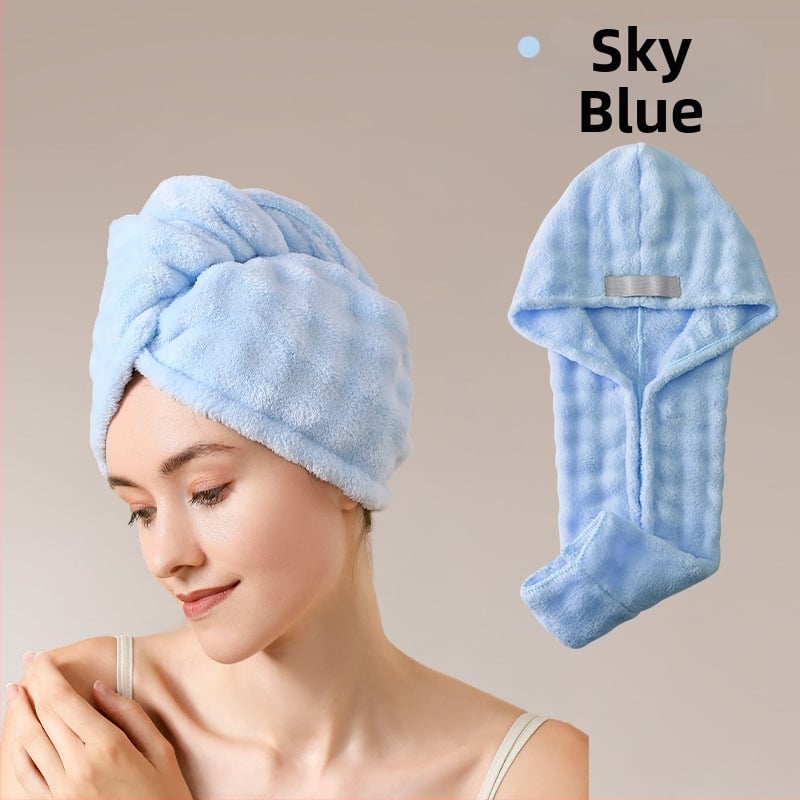 Matu žāvēšanas cepure no korāla flīša, 150d šķiedra, svars 80–99 g, šuvums, ārkārtīgi absorbcija un ātra žāvēšana