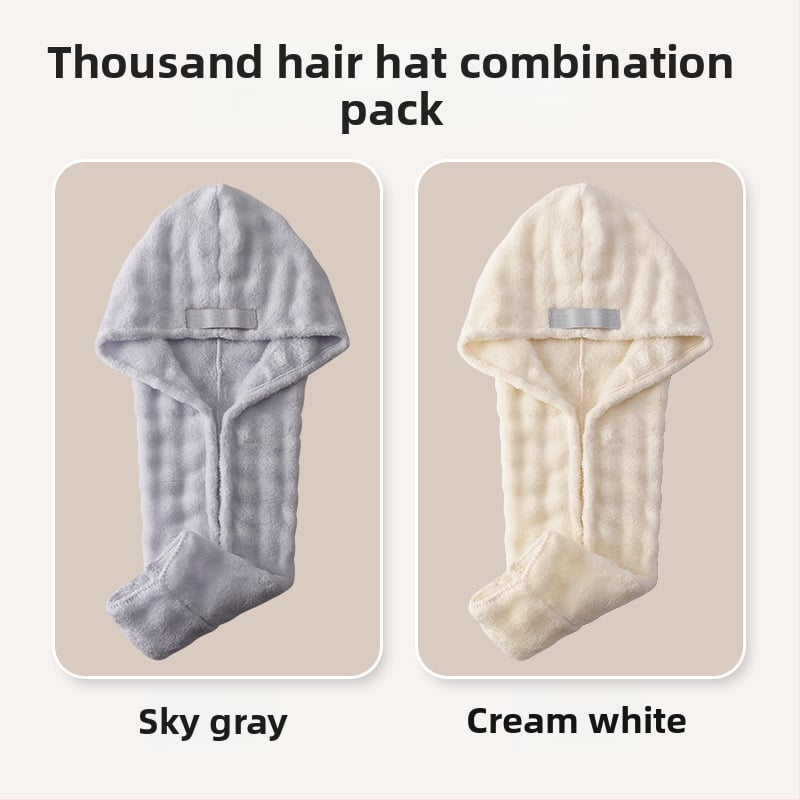 Matu žāvēšanas cepure no korāla flīša, 150d šķiedra, svars 80–99 g, šuvums, ārkārtīgi absorbcija un ātra žāvēšana