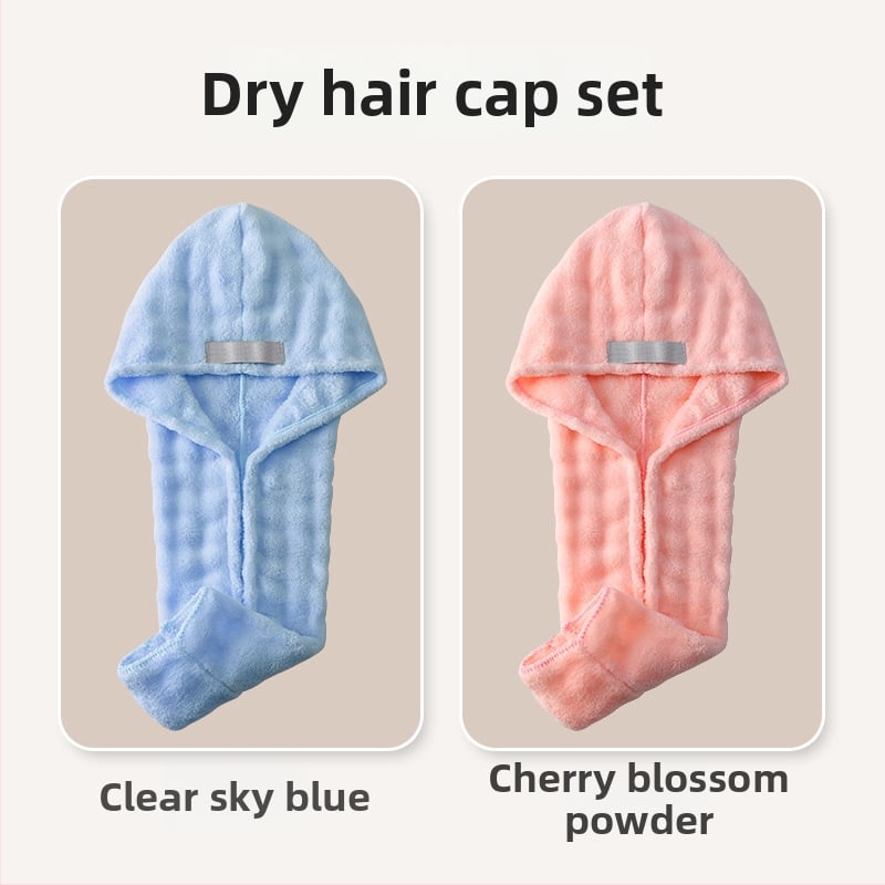 Matu žāvēšanas cepure no korāla flīša, 150d šķiedra, svars 80–99 g, šuvums, ārkārtīgi absorbcija un ātra žāvēšana