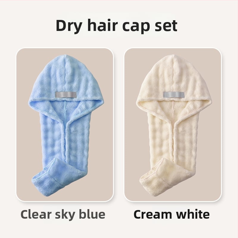 Matu žāvēšanas cepure no korāla flīša, 150d šķiedra, svars 80–99 g, šuvums, ārkārtīgi absorbcija un ātra žāvēšana