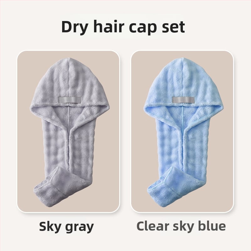 Matu žāvēšanas cepure no korāla flīša, 150d šķiedra, svars 80–99 g, šuvums, ārkārtīgi absorbcija un ātra žāvēšana