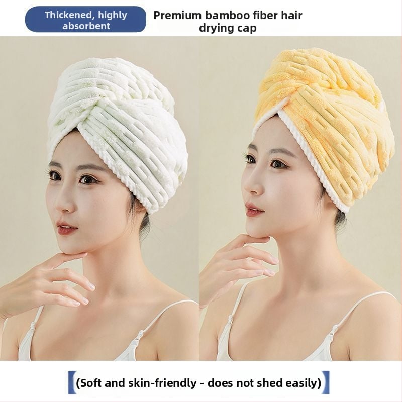 Sieviešu matu žāāvēšanas cepure, bieza, ārkārtīgi absorbējoša, ātra žāvēšana salīdzinājumā ar kokvilnu, bez matu izkrišanas, poliestera džakarda materiāls