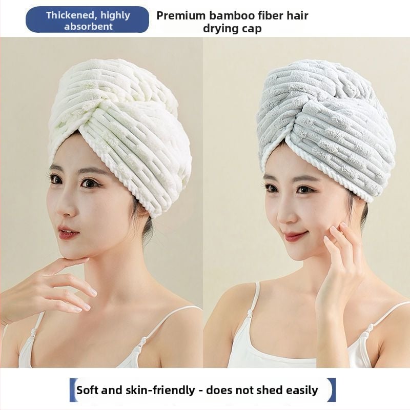 Sieviešu matu žāāvēšanas cepure, bieza, ārkārtīgi absorbējoša, ātra žāvēšana salīdzinājumā ar kokvilnu, bez matu izkrišanas, poliestera džakarda materiāls