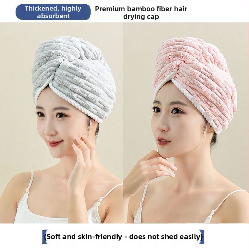 Sieviešu matu žāāvēšanas cepure, bieza, ārkārtīgi absorbējoša, ātra žāvēšana salīdzinājumā ar kokvilnu, bez matu izkrišanas, poliestera džakarda materiāls