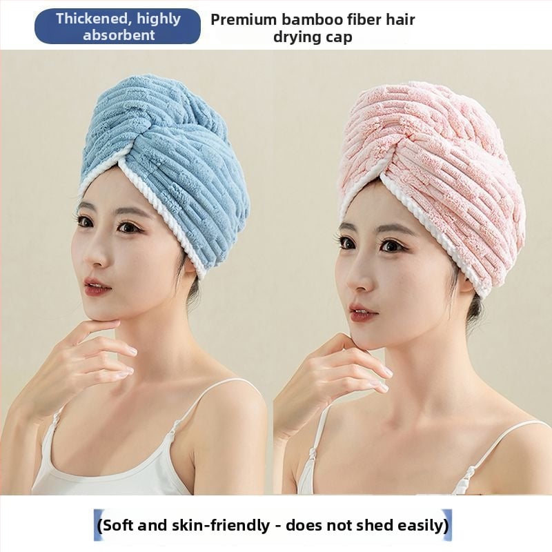 Sieviešu matu žāāvēšanas cepure, bieza, ārkārtīgi absorbējoša, ātra žāvēšana salīdzinājumā ar kokvilnu, bez matu izkrišanas, poliestera džakarda materiāls