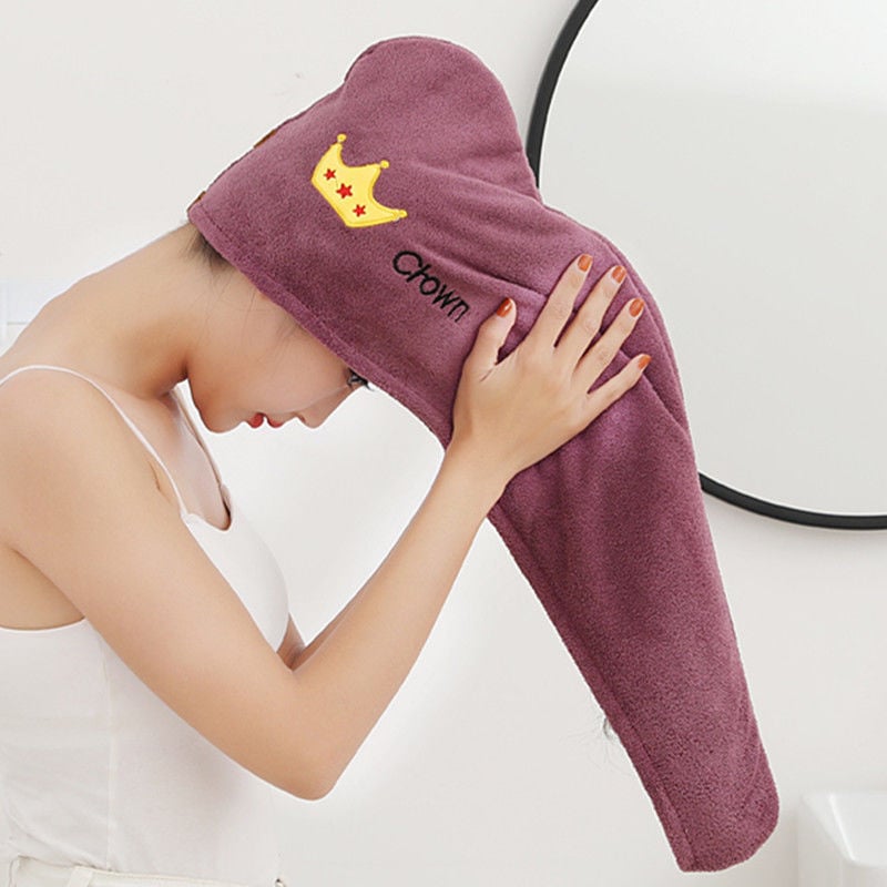 Sievietēm divslāņaina matu žāvēšanas cepure, mikrošķiedra, 150D diegi, izšūta, svars zem 30 g