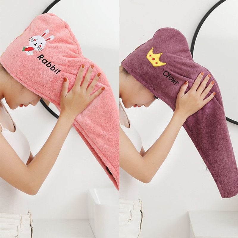 Sievietēm divslāņaina matu žāvēšanas cepure, mikrošķiedra, 150D diegi, izšūta, svars zem 30 g