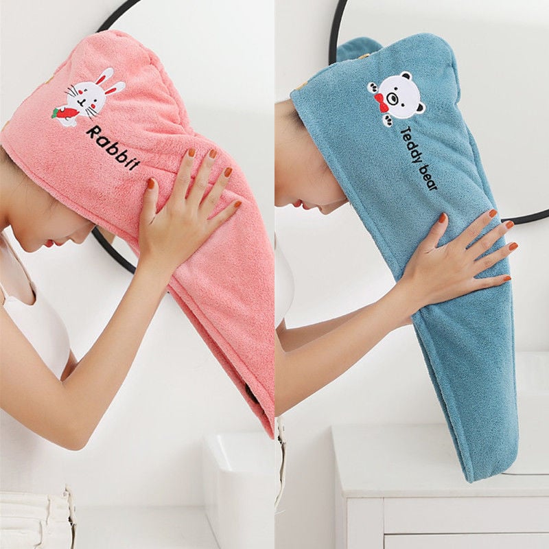 Sievietēm divslāņaina matu žāvēšanas cepure, mikrošķiedra, 150D diegi, izšūta, svars zem 30 g