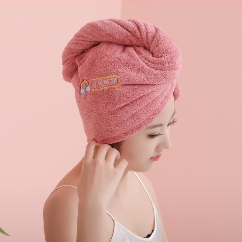 Kétrétegű gyorsan szívó hajtörölköző sapka nőknek, 200 g+