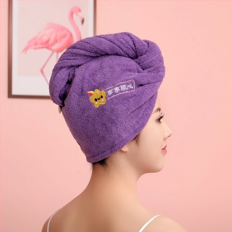 Kétrétegű gyorsan szívó hajtörölköző sapka nőknek, 200 g+