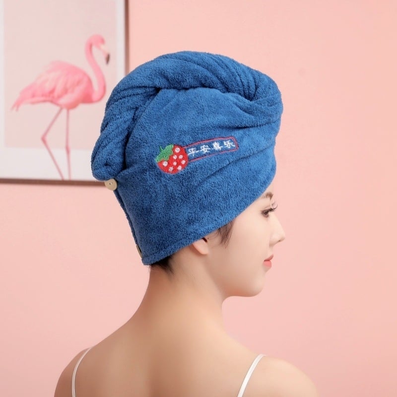 Kétrétegű gyorsan szívó hajtörölköző sapka nőknek, 200 g+