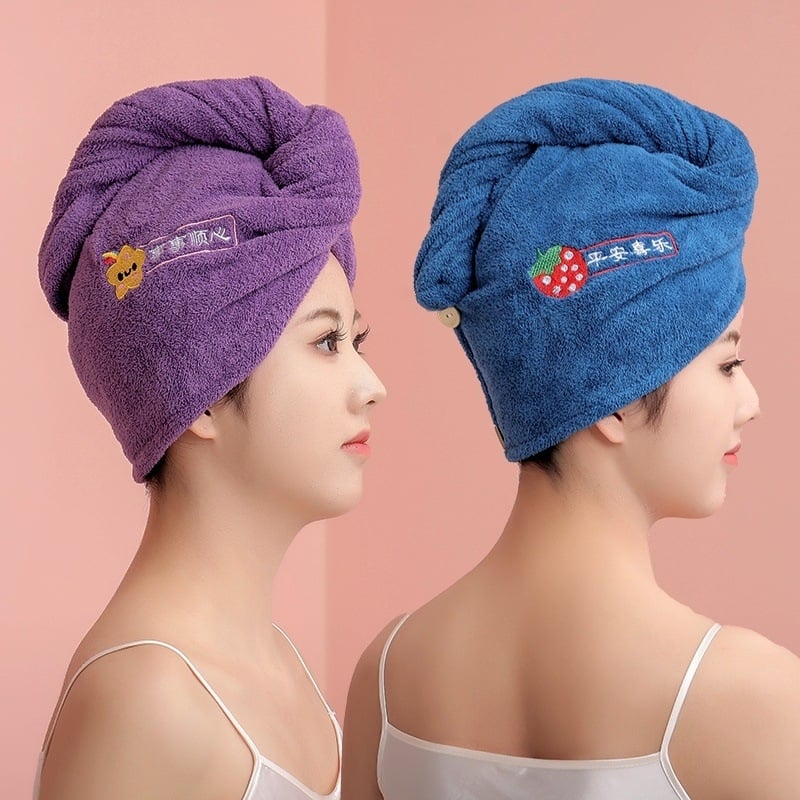 Kétrétegű gyorsan szívó hajtörölköző sapka nőknek, 200 g+