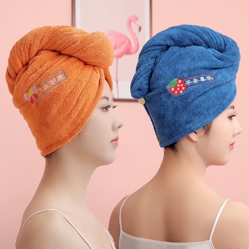 Kétrétegű gyorsan szívó hajtörölköző sapka nőknek, 200 g+