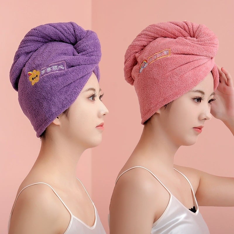 Kétrétegű gyorsan szívó hajtörölköző sapka nőknek, 200 g+