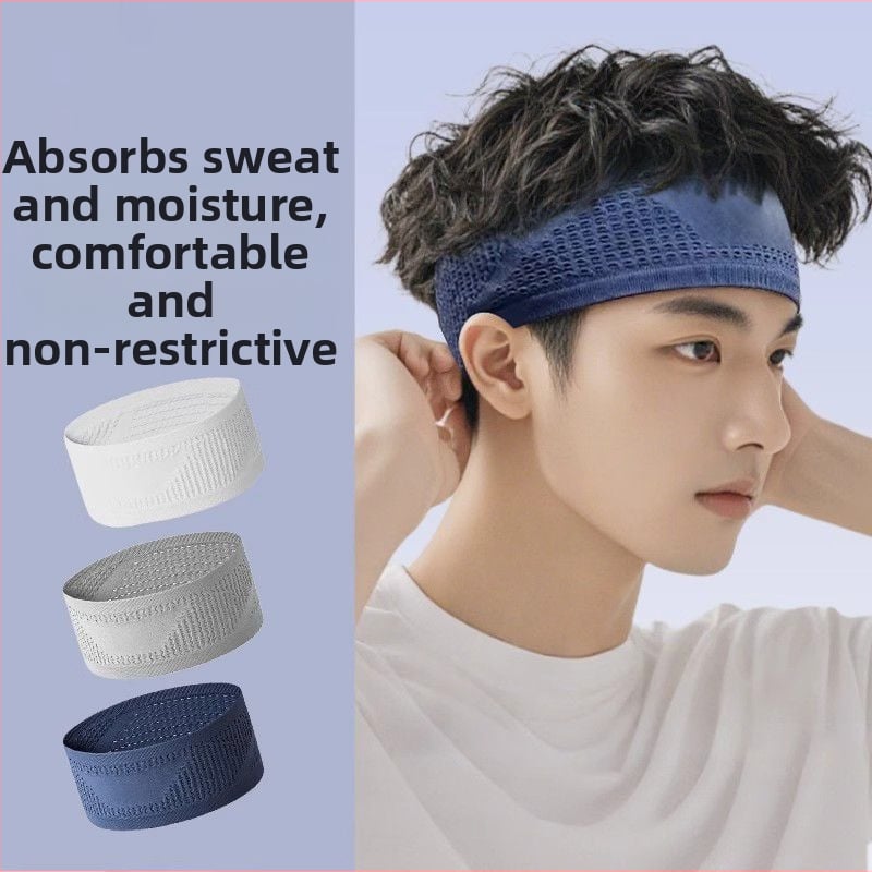 Poliestera sporta galvas lente ar svītrainu rakstu – sviedru uzsūkšana, piemērota skriešanai, jogai un āra nodarbībām