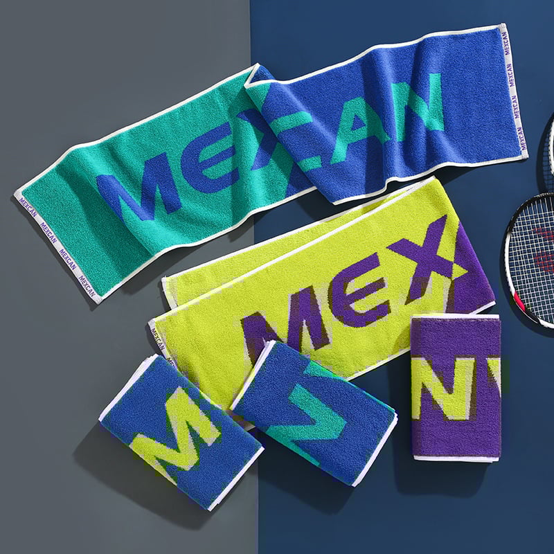 Sport törölköző - tiszta pamut, Jacquard szövet, Core/AB szálak, 120–140 g, logó nyomtatás lehetséges