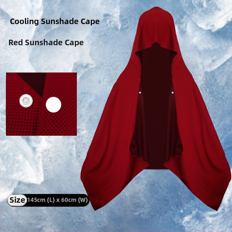 Kültéri sport törölköző kapucnival – hideg selyemből, gyors száradás, napvédelmi funkció, súly 170–200 g, sima szövés