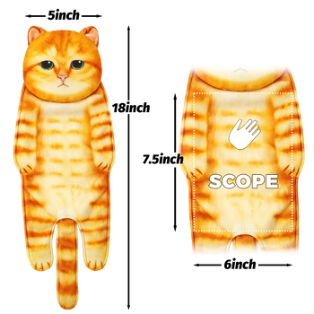 Macska témájú japán stílusú kéztörlő, élethű nyomtatás ultrafin rostokon, 150D, tömeg 100-120 g, testreszabható feldolgozás