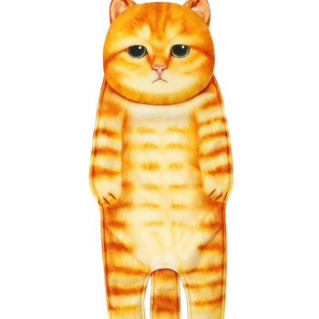 Macska témájú japán stílusú kéztörlő, élethű nyomtatás ultrafin rostokon, 150D, tömeg 100-120 g, testreszabható feldolgozás