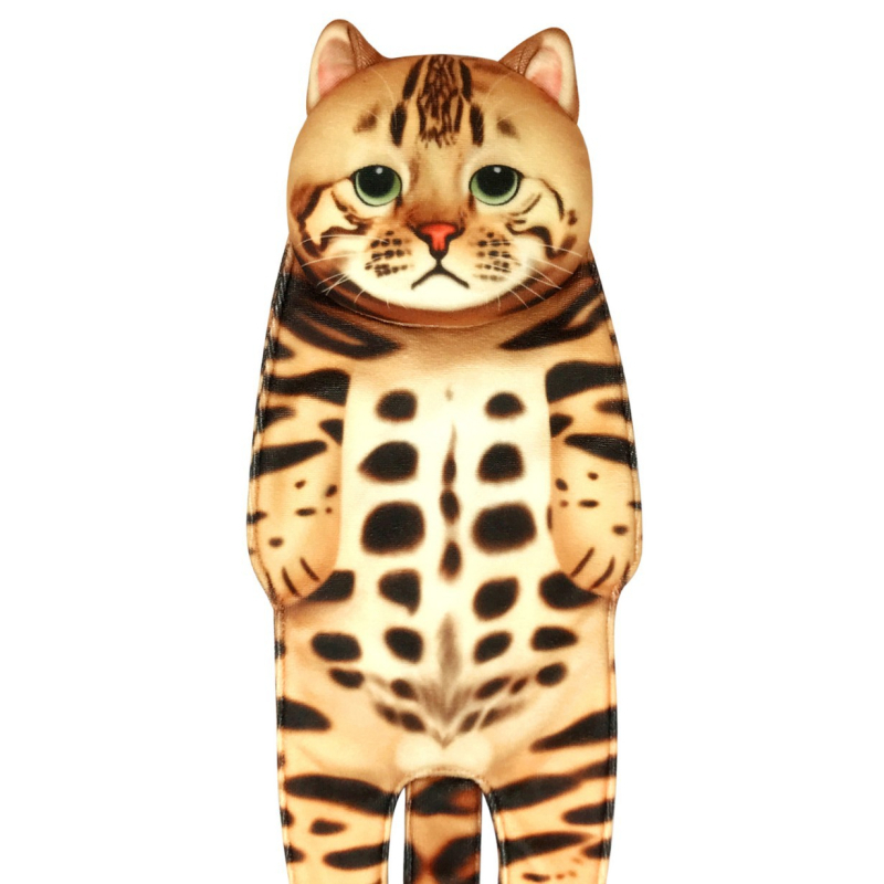 Macska témájú japán stílusú kéztörlő, élethű nyomtatás ultrafin rostokon, 150D, tömeg 100-120 g, testreszabható feldolgozás