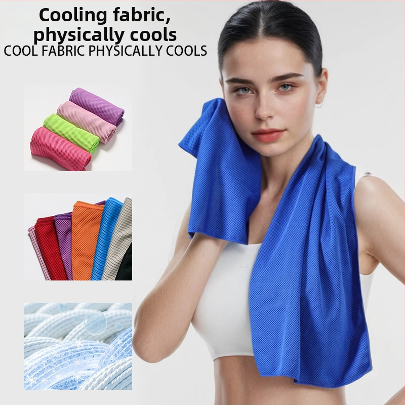 Polyesterová športová osuška so chladiacim efektom pre vonkajšie tréningy, rýchle vstrebávanie potu, rýchle sušenie, 40 g, možnosť vlastného loga