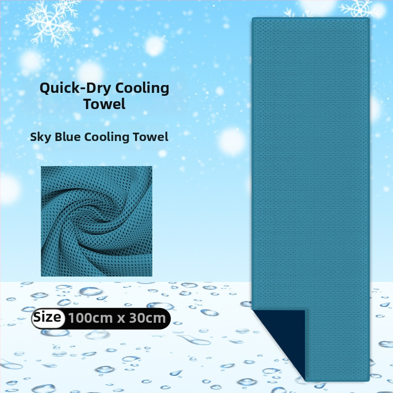 Poliészter sport törölköző hűtő hatással kültéri edzésekhez, gyors izzadságfelszívódás, gyors száradás, 40 g, logó testreszabás