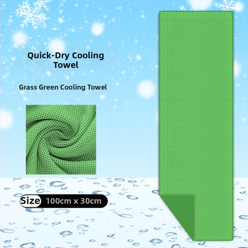 Poliészter sport törölköző hűtő hatással kültéri edzésekhez, gyors izzadságfelszívódás, gyors száradás, 40 g, logó testreszabás