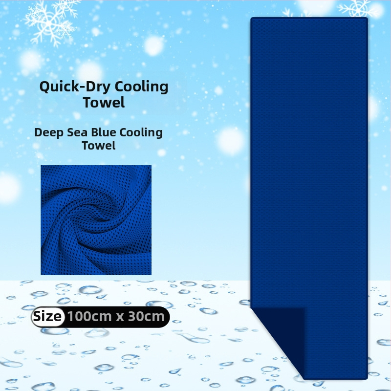 Poliészter sport törölköző hűtő hatással kültéri edzésekhez, gyors izzadságfelszívódás, gyors száradás, 40 g, logó testreszabás