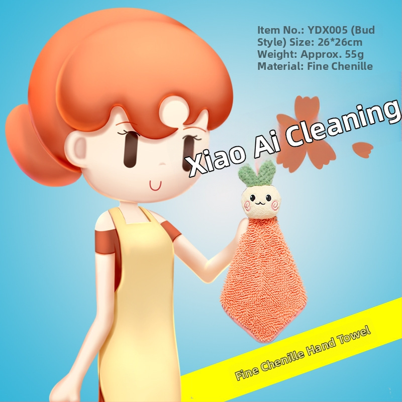 Függő kéztörlő coral fleece-ből, 16 szál, 80–100 g, varrásos kivitel