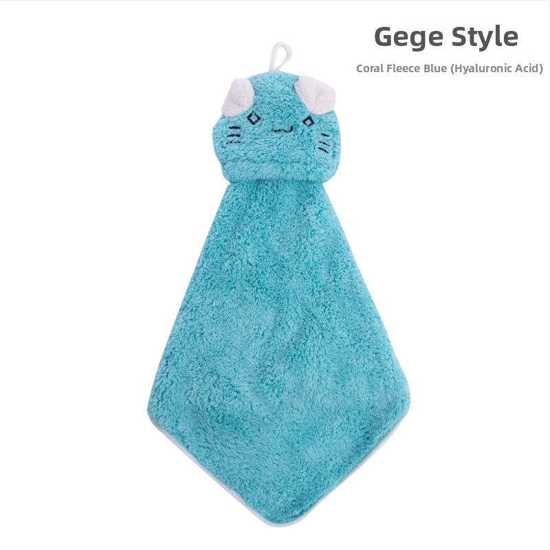 Függő kéztörlő coral fleece-ből, 16 szál, 80–100 g, varrásos kivitel