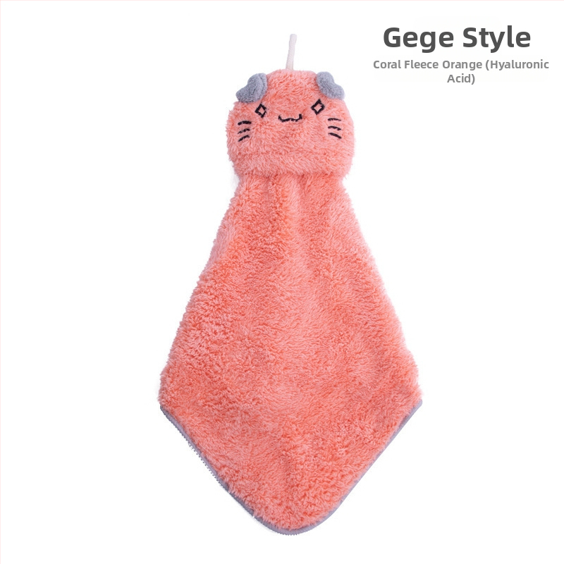 Függő kéztörlő coral fleece-ből, 16 szál, 80–100 g, varrásos kivitel