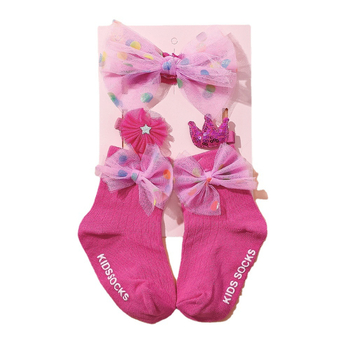 5 daļu komplekts bērnu matu lentes ar loku, roku darbs, zīdaiņiem 0–3 gadi, zeķes no 100% kokvilnas