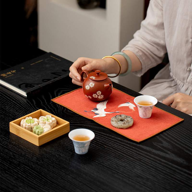 Mo ji Arbatos rankšluostis ceremonijai, Audinys, Naujasis Kinų stilius, Pirmojo lygio kokybė