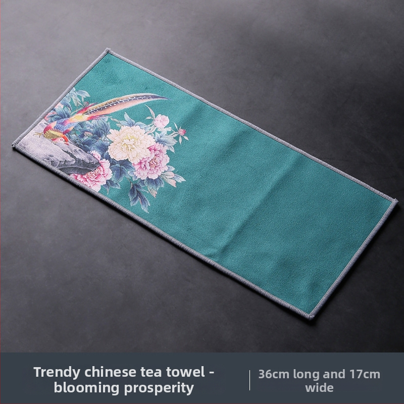 Arbatinės rankšluostis - japonų stilius, audinys, kilmė Dehua, pakuotė su padėklu