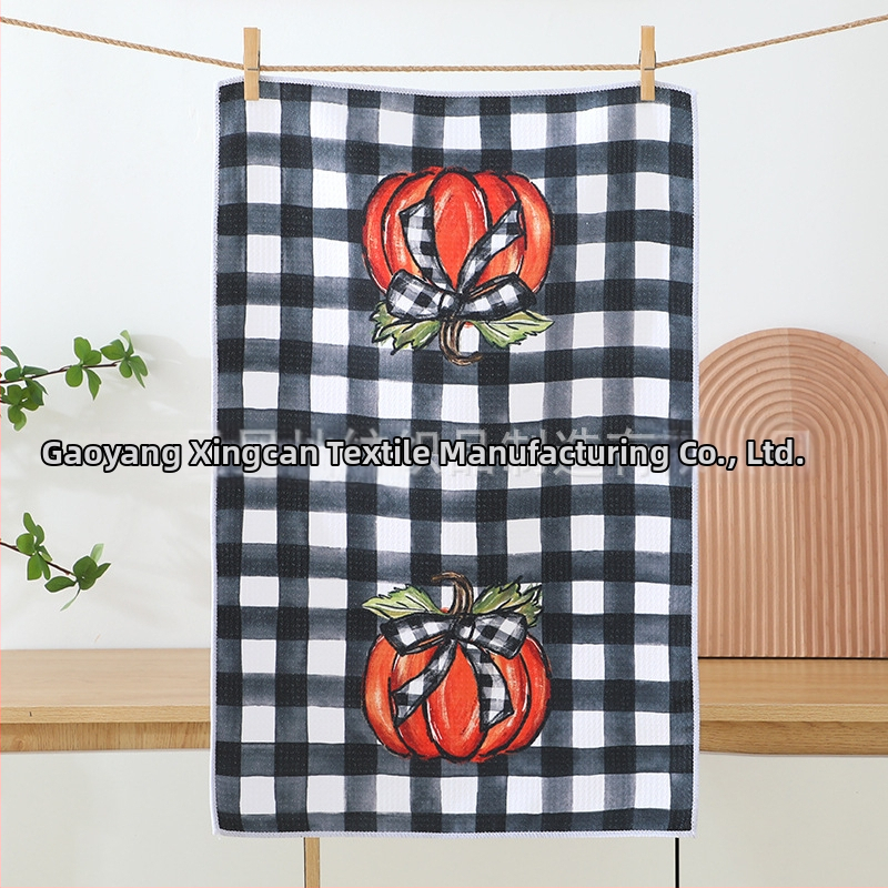 Nyomtatott konyhai törölköző – mikroszálas, 300gsm, 5–10 másodperces nedvszívó képesség, sima szövés